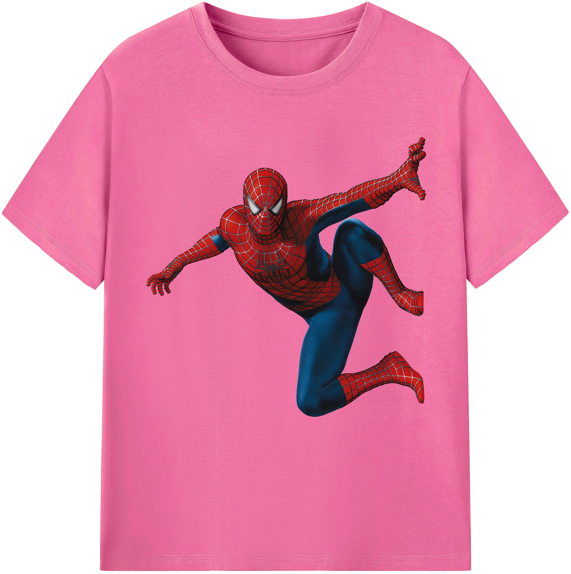 （画像用） Spider Man スパイダーマン レディースカジュアルプリントTシャツ（綿100％）
